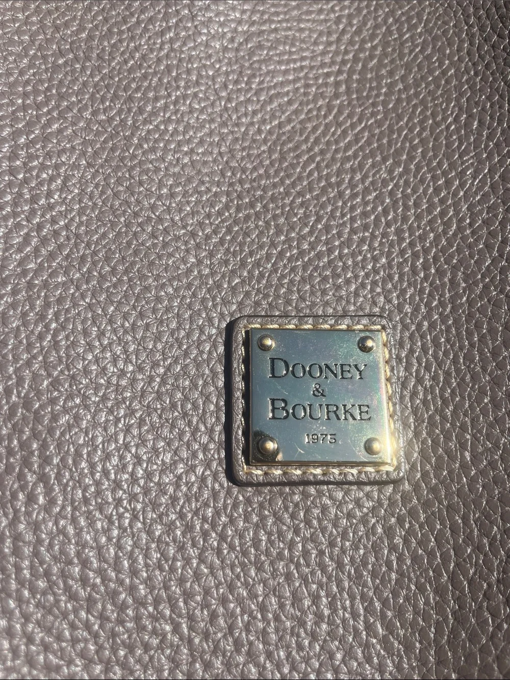Dooney & Bourke Brown Pebbled Leather Tote